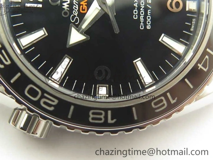 0312 Chic Planet Ocean 600M Co-Axial GMT 43.5mm VSF 1:1 Best Edition Black Dial Silver Markers on SS Bracelet A8605 Super Clone 8025